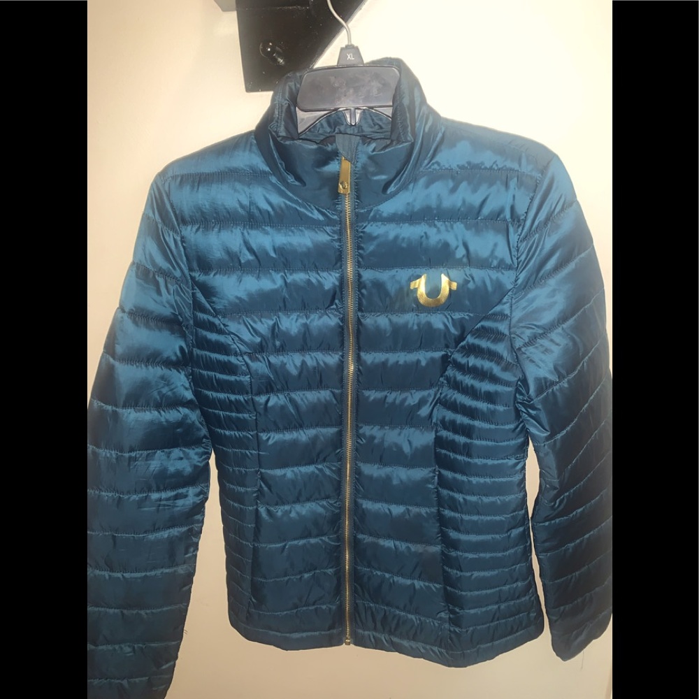 True Religion Blue Puffer Jacket